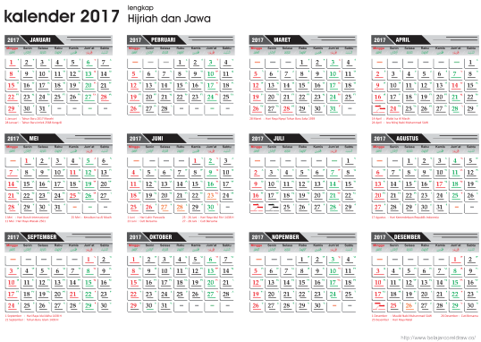 Detail Tanggal Kalender 2017 Nomer 7
