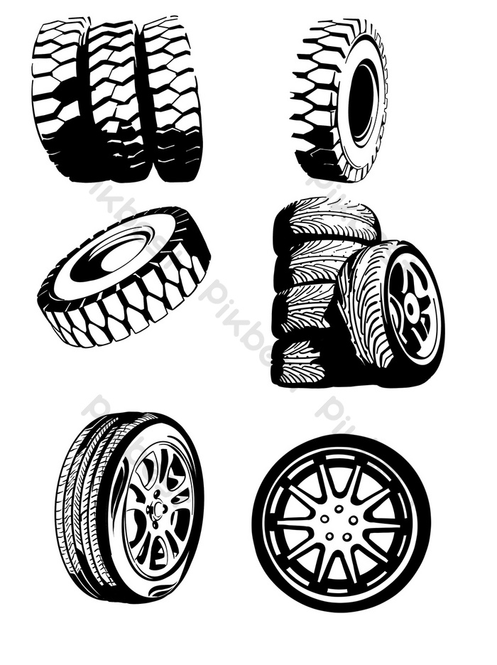 Detail Tapak Ban Vector Nomer 21