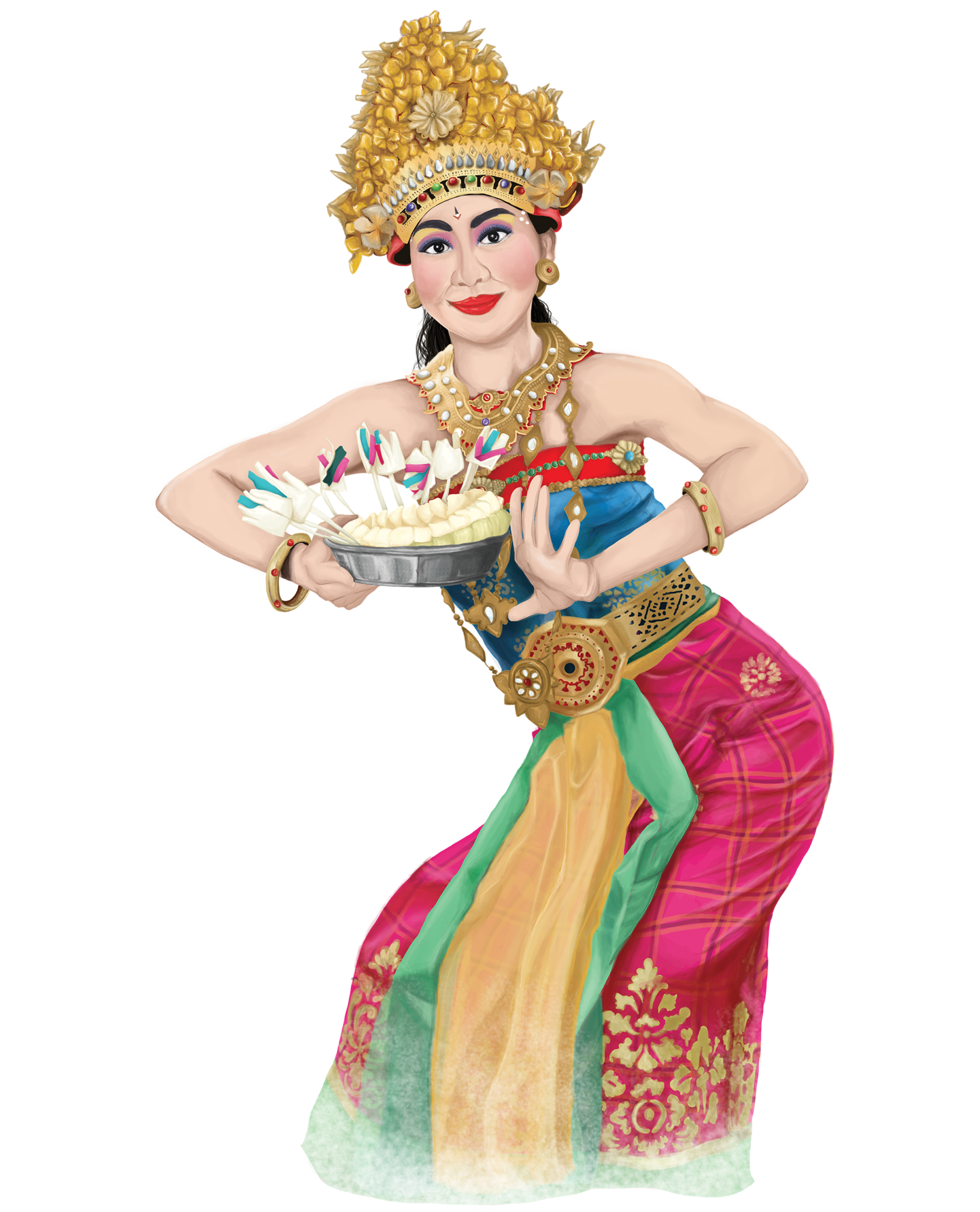 Detail Tari Bali Vector Nomer 2