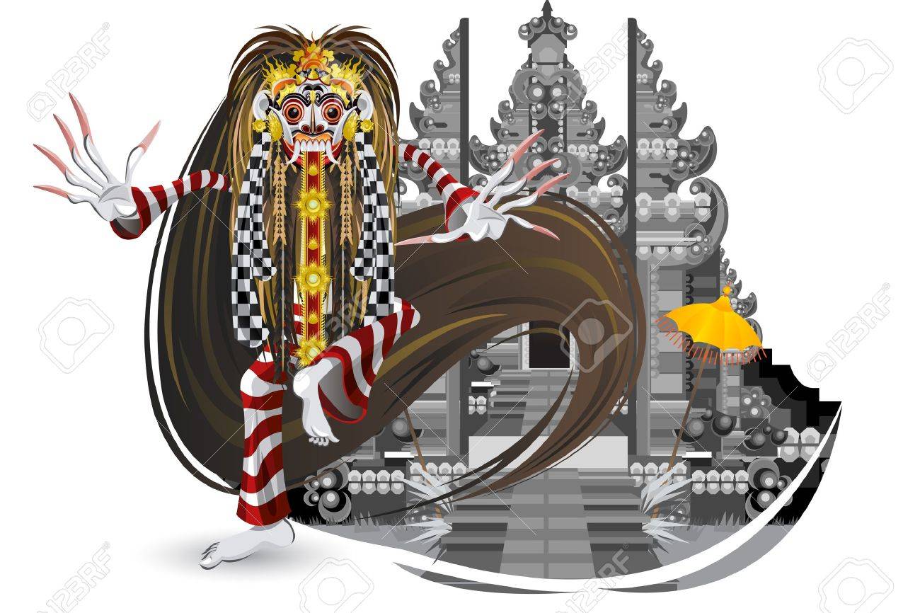 Detail Tari Bali Vector Nomer 28