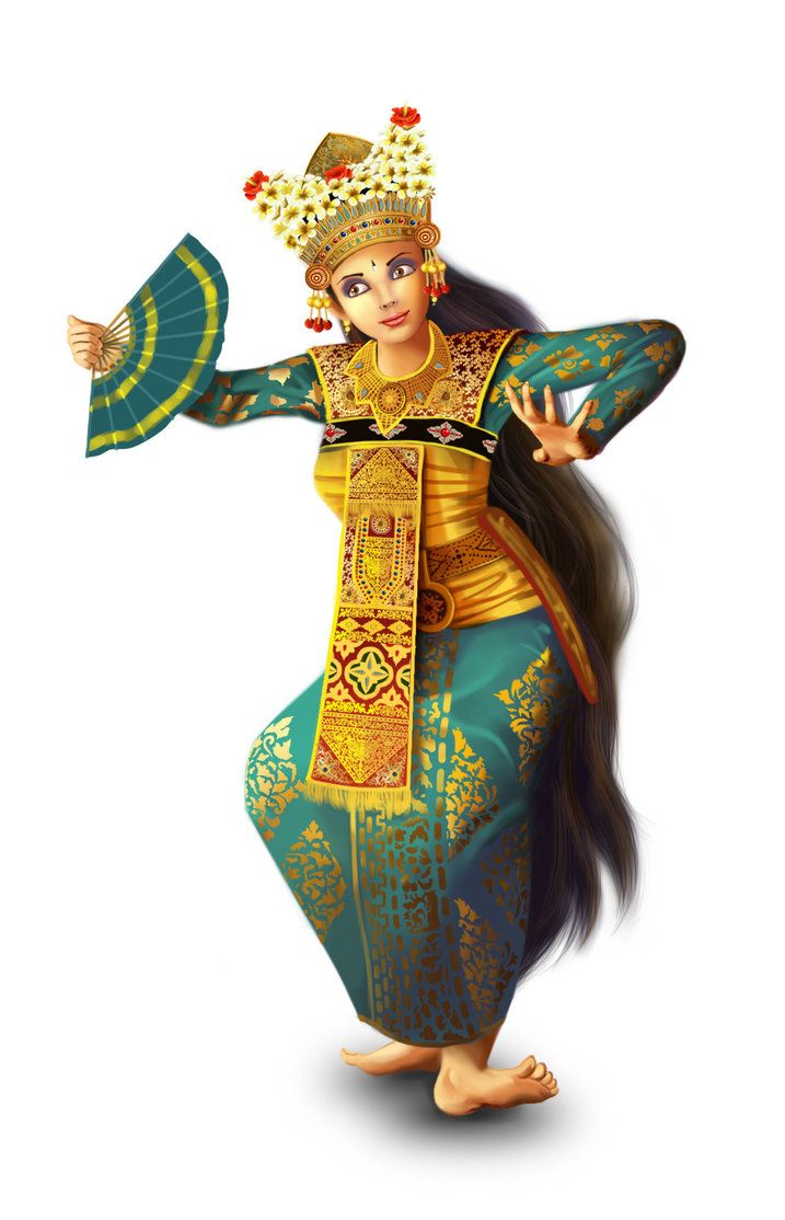 Detail Tari Bali Vector Nomer 6