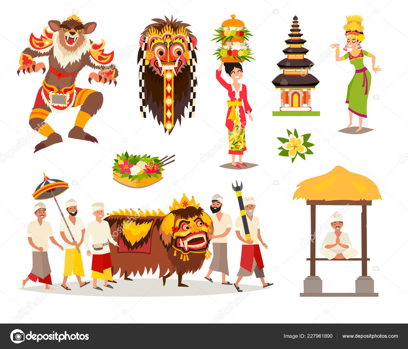 Detail Tari Bali Vector Nomer 44