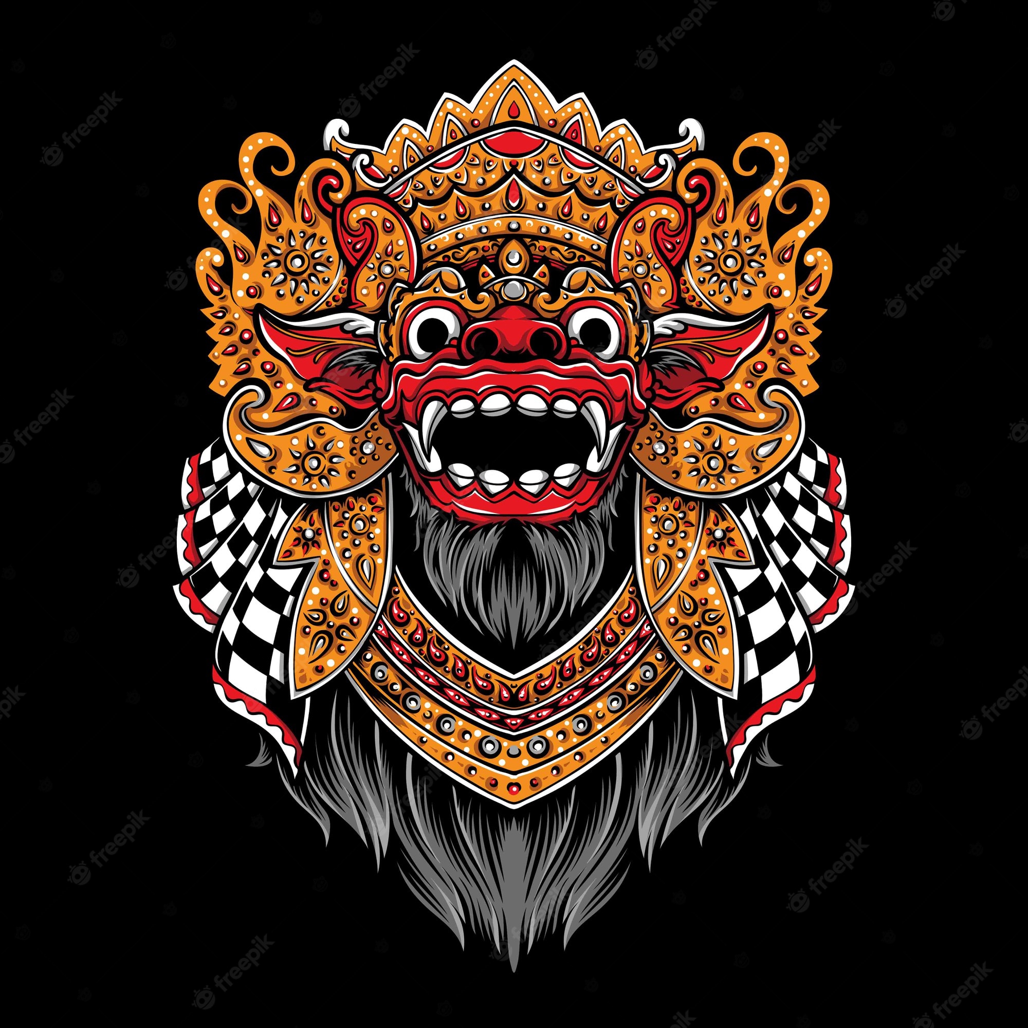Detail Tari Bali Vector Nomer 46