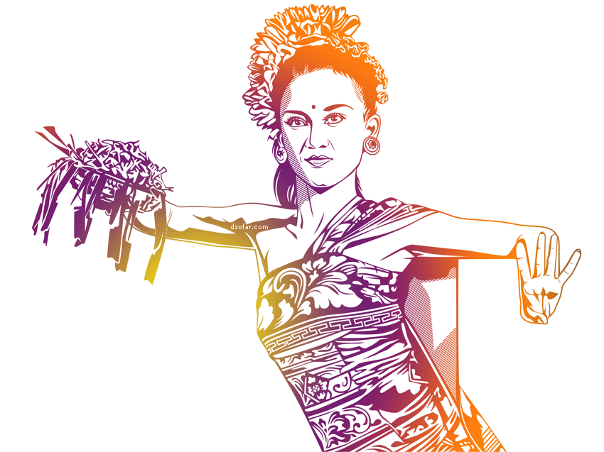 Detail Tari Bali Vector Nomer 10
