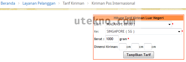 Detail Tarif Pos Ke Hongkong Nomer 12