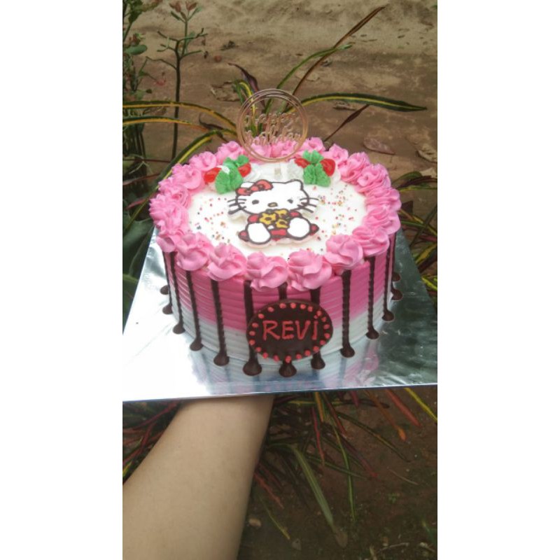 Detail Tart Hello Kitty Bulat Nomer 30