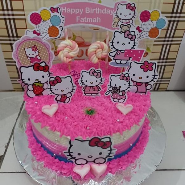 Detail Tart Hello Kitty Bulat Nomer 45