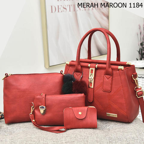 Detail Tas Merah Maroon Nomer 24