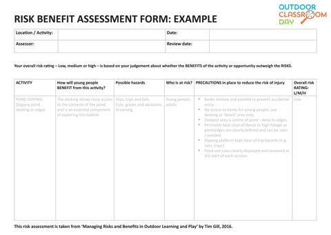 Detail Task Based Risk Assessment Template Nomer 44