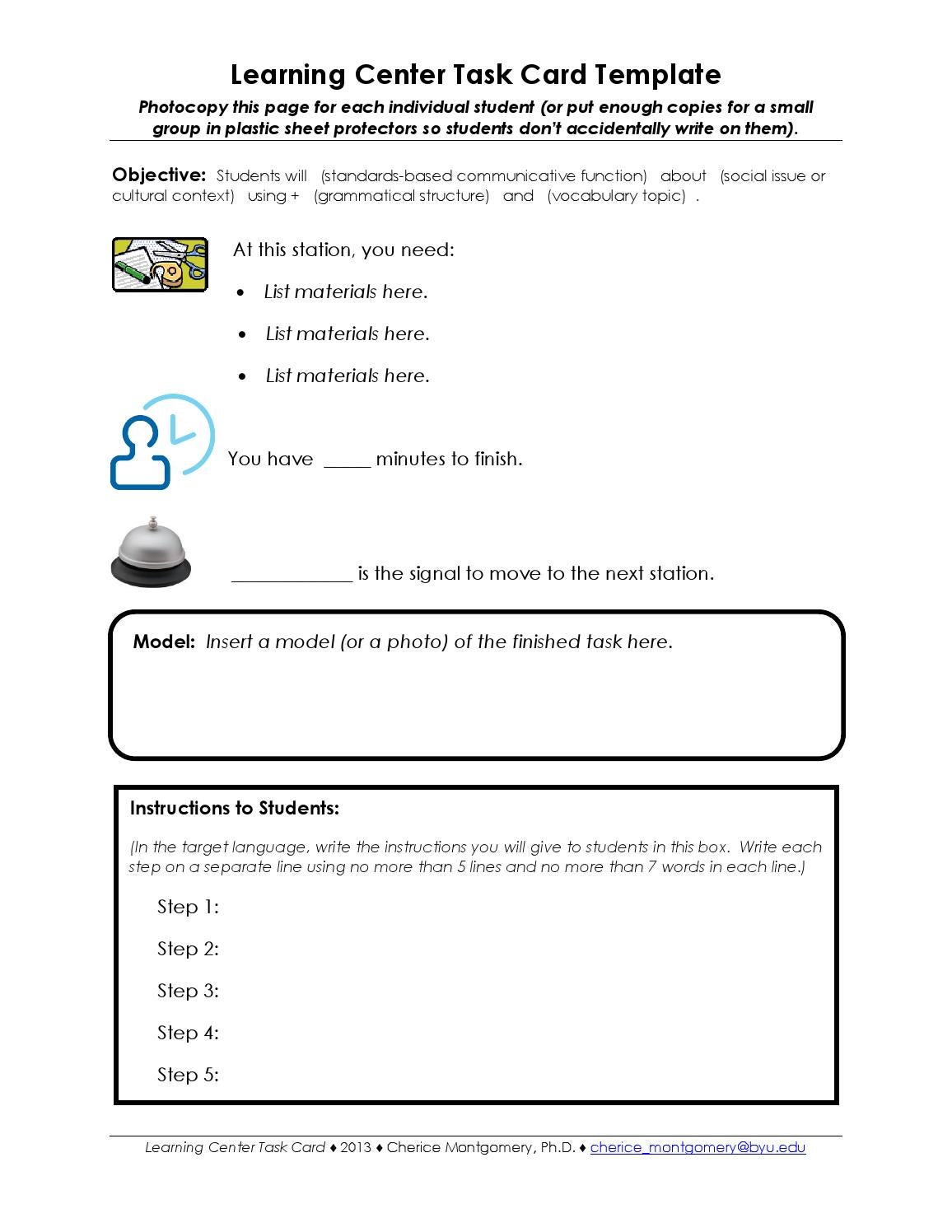 Detail Task Card Template Nomer 50