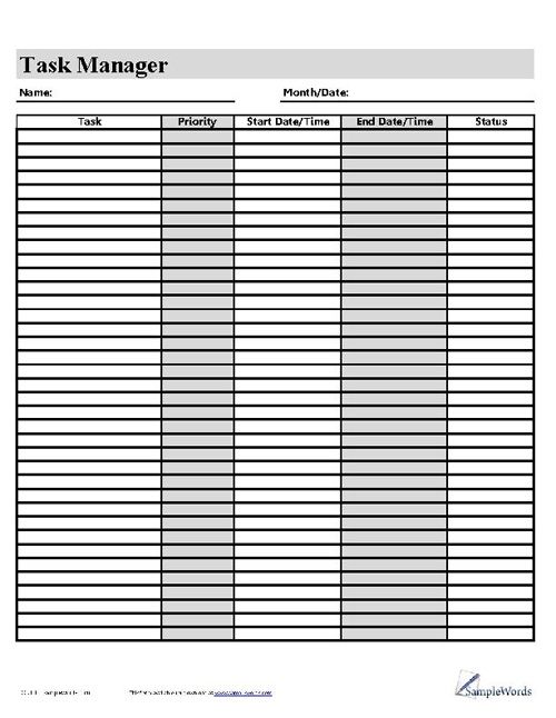 Detail Task Form Template Nomer 30