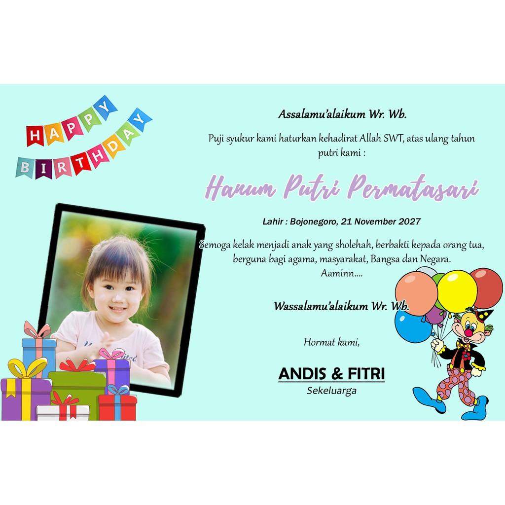 Detail Tasyakuran Ulang Tahun Anak Nomer 5