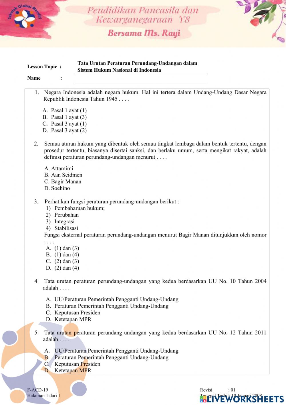 Detail Tata Perundang Undangan Nomer 54