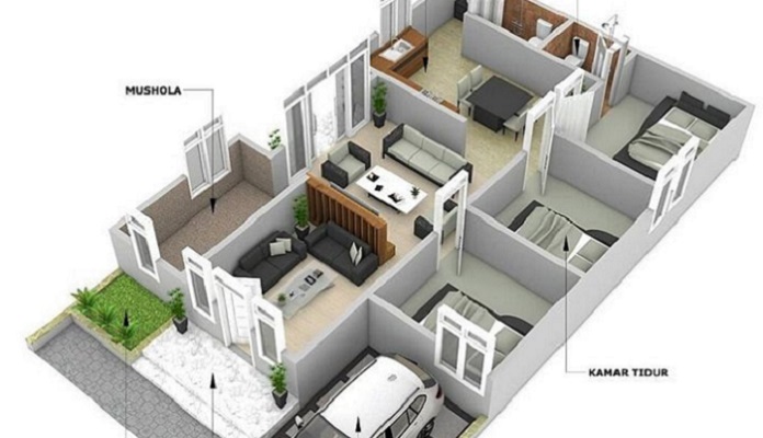 Detail Tata Ruang Rumah Minimalis 3 Kamar Tidur Nomer 48