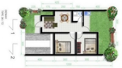 Detail Tata Ruang Rumah Type 22 Nomer 11