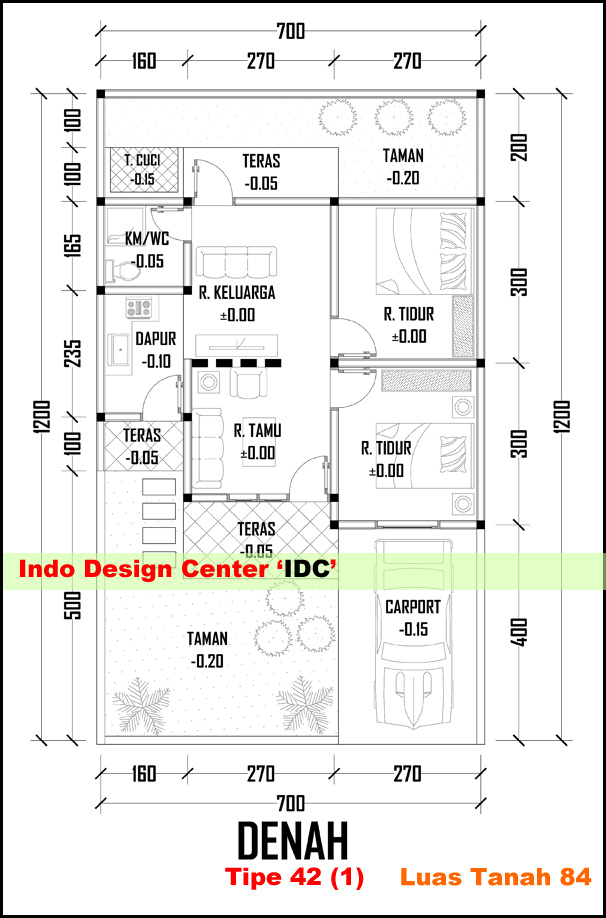 Detail Tata Ruang Rumah Type 42 Nomer 3