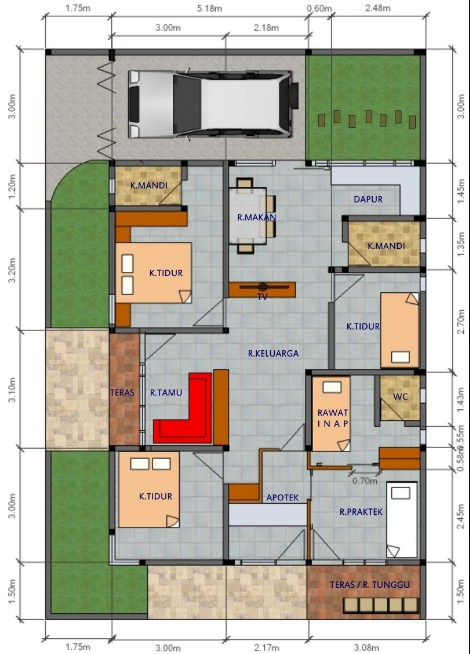 Detail Tata Ruang Rumah Ukuran 10x12 Nomer 11