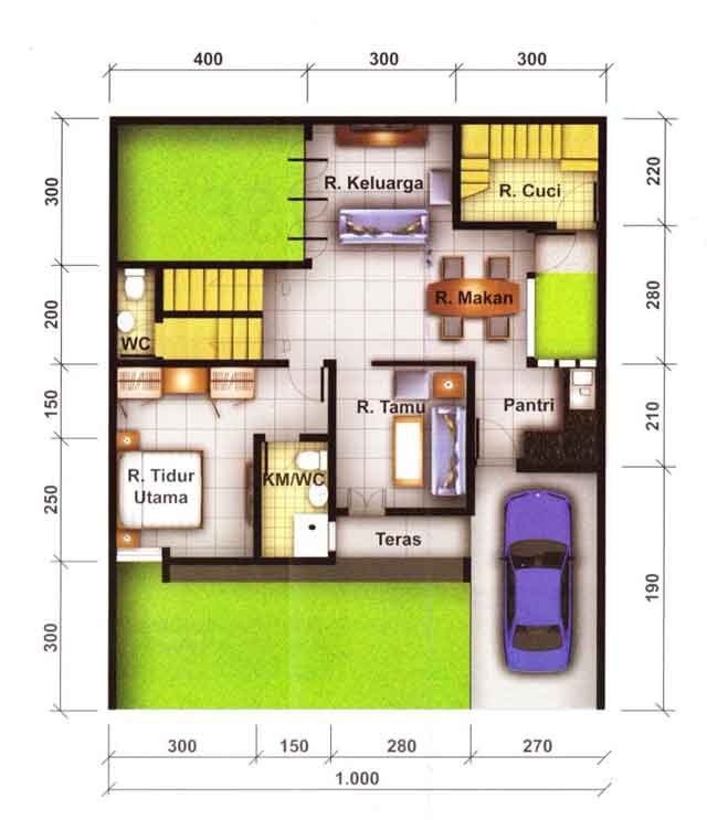 Detail Tata Ruang Rumah Ukuran 10x12 Nomer 34