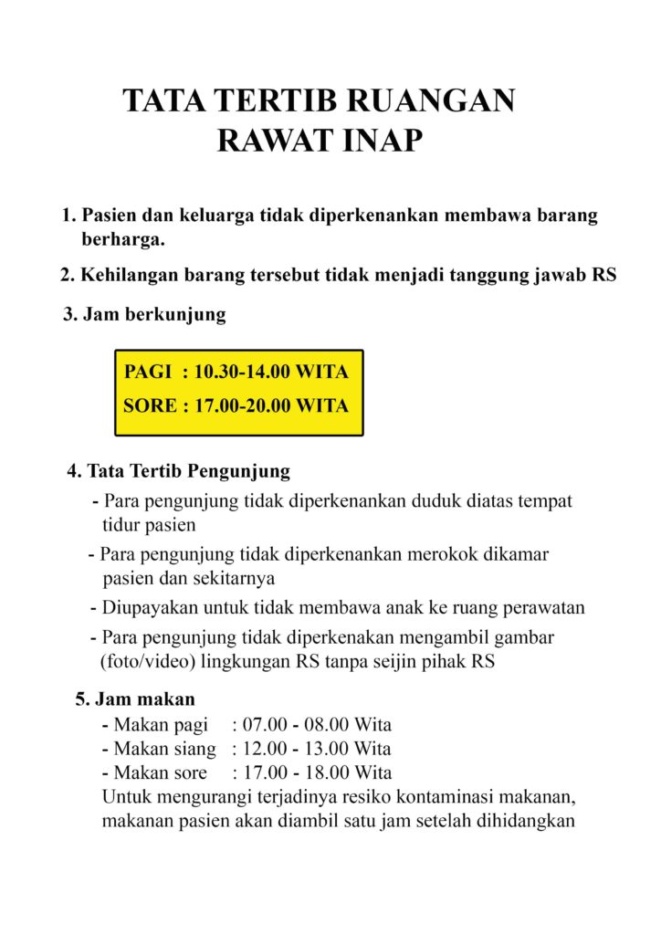 Detail Tata Tertib Pengunjung Rumah Sakit Nomer 2