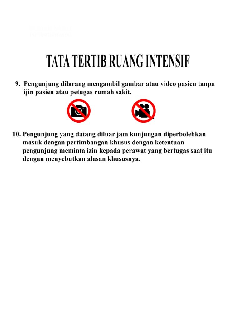 Detail Tata Tertib Pengunjung Rumah Sakit Nomer 7