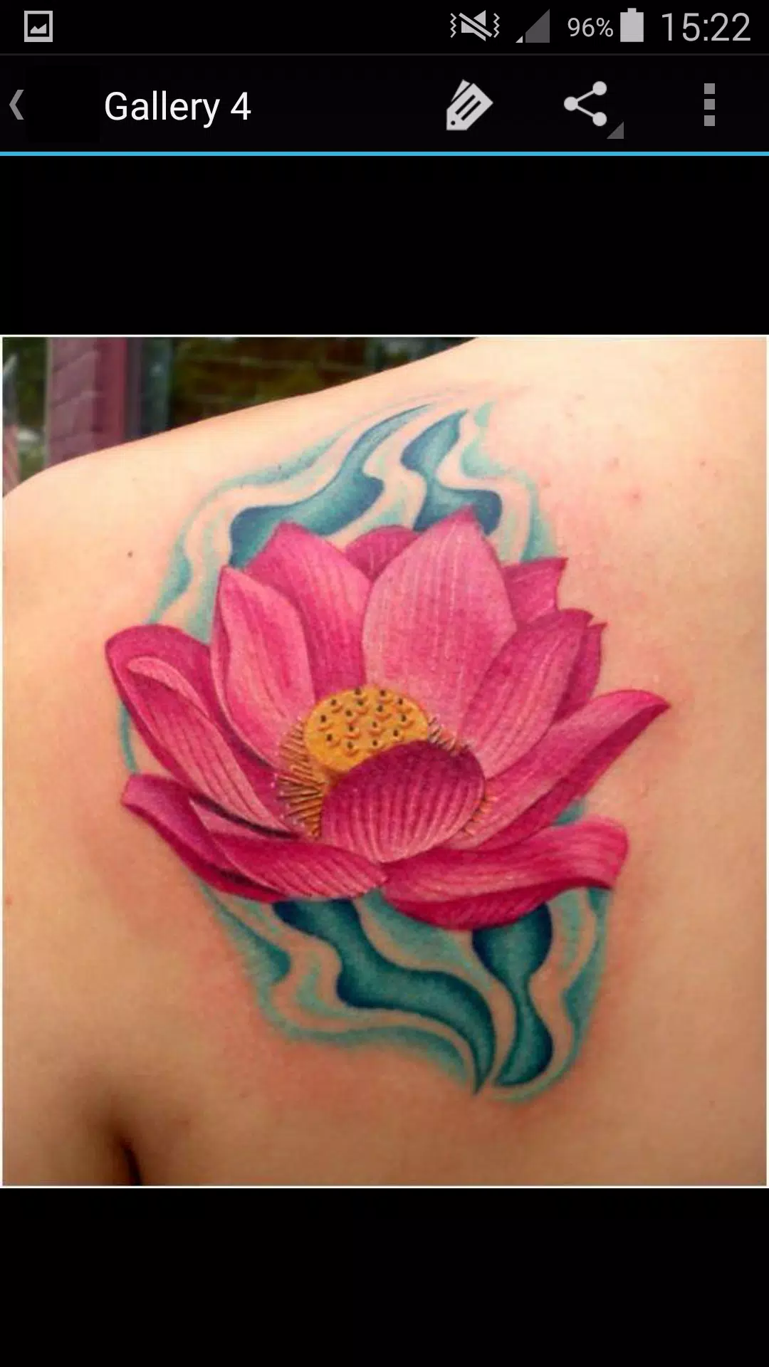 Detail Tato Bunga Lotus Nomer 2