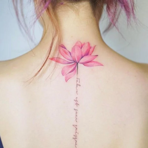 Detail Tato Bunga Lotus Nomer 16