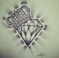 Detail Tato Diamond Mahkota Nomer 8