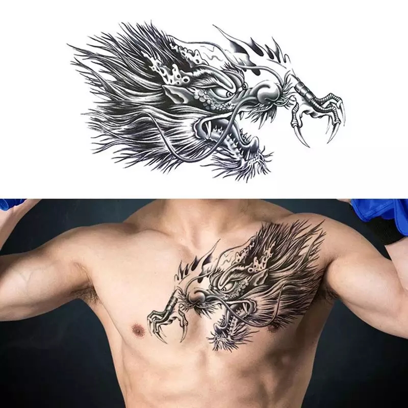 Detail Tato Dua Dimensi Tato Gambar Naga Nomer 2