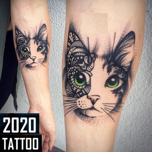 Detail Tato Gambar Kucing Nomer 2