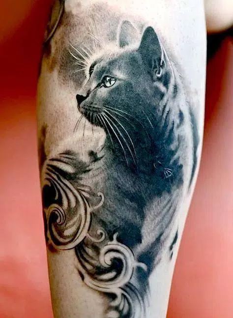 Detail Tato Gambar Kucing Nomer 12