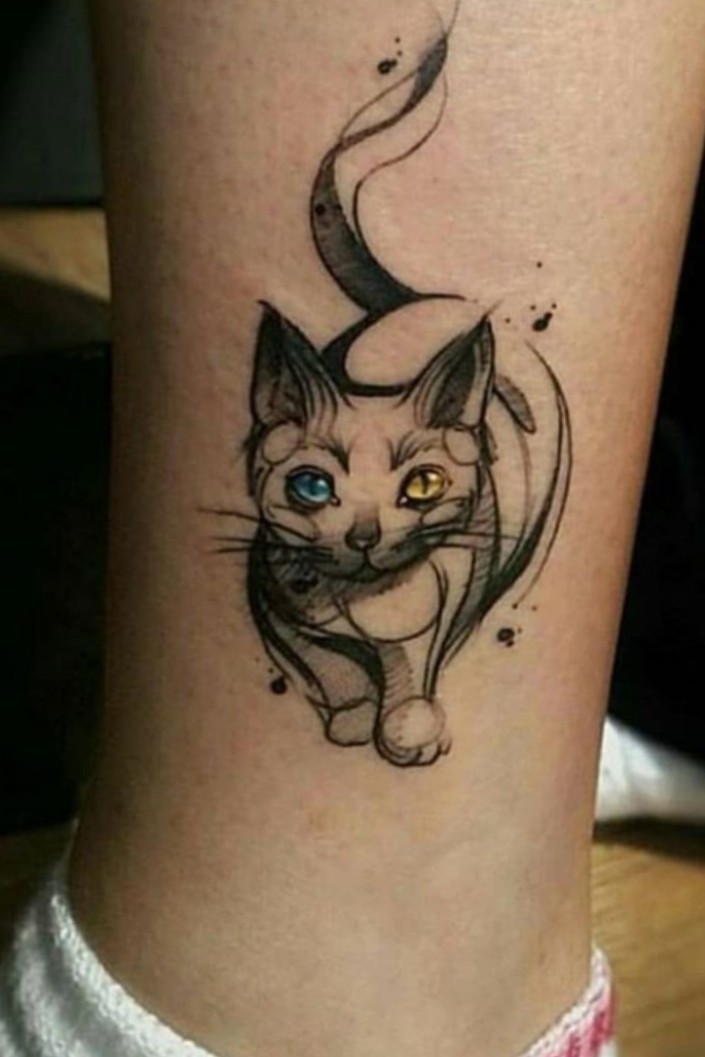 Detail Tato Gambar Kucing Nomer 13