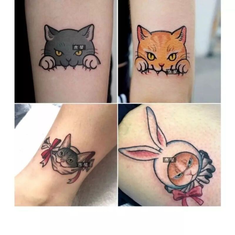 Detail Tato Gambar Kucing Nomer 16