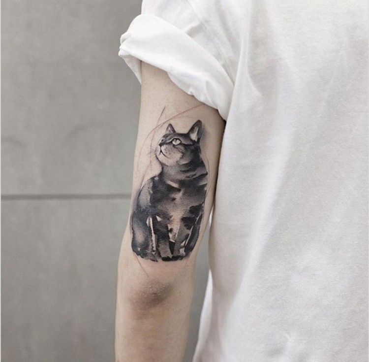 Detail Tato Gambar Kucing Nomer 18