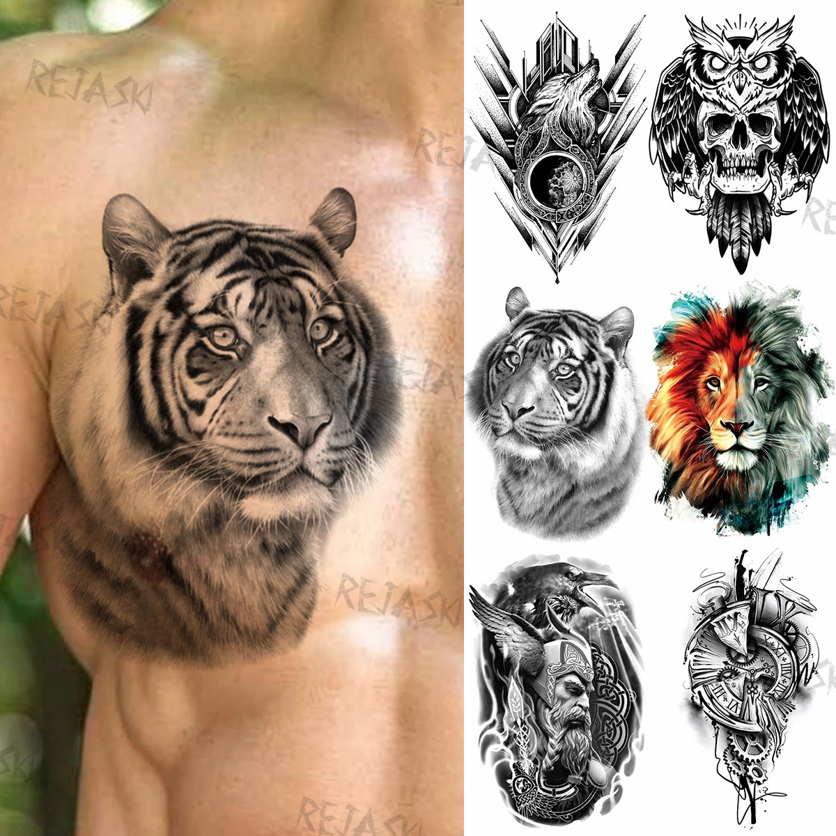 Detail Tato Harimau Di Dada Nomer 8