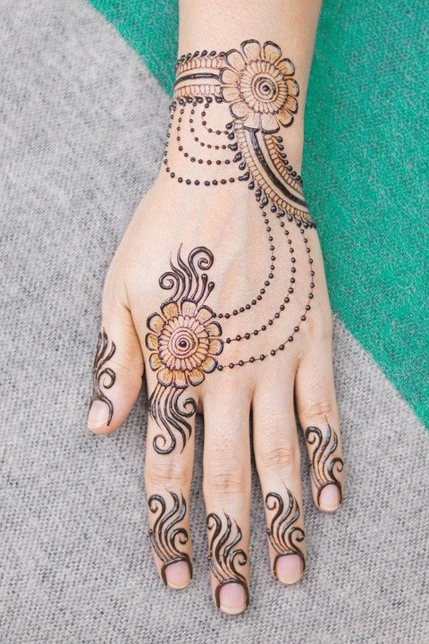 Detail Tato Henna Di Tangan Nomer 12