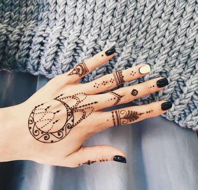 Detail Tato Henna Tangan Simple Nomer 24