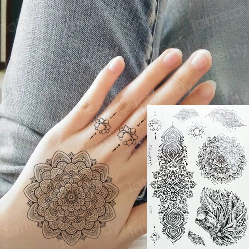 Detail Tato Henna Tangan Simple Nomer 45