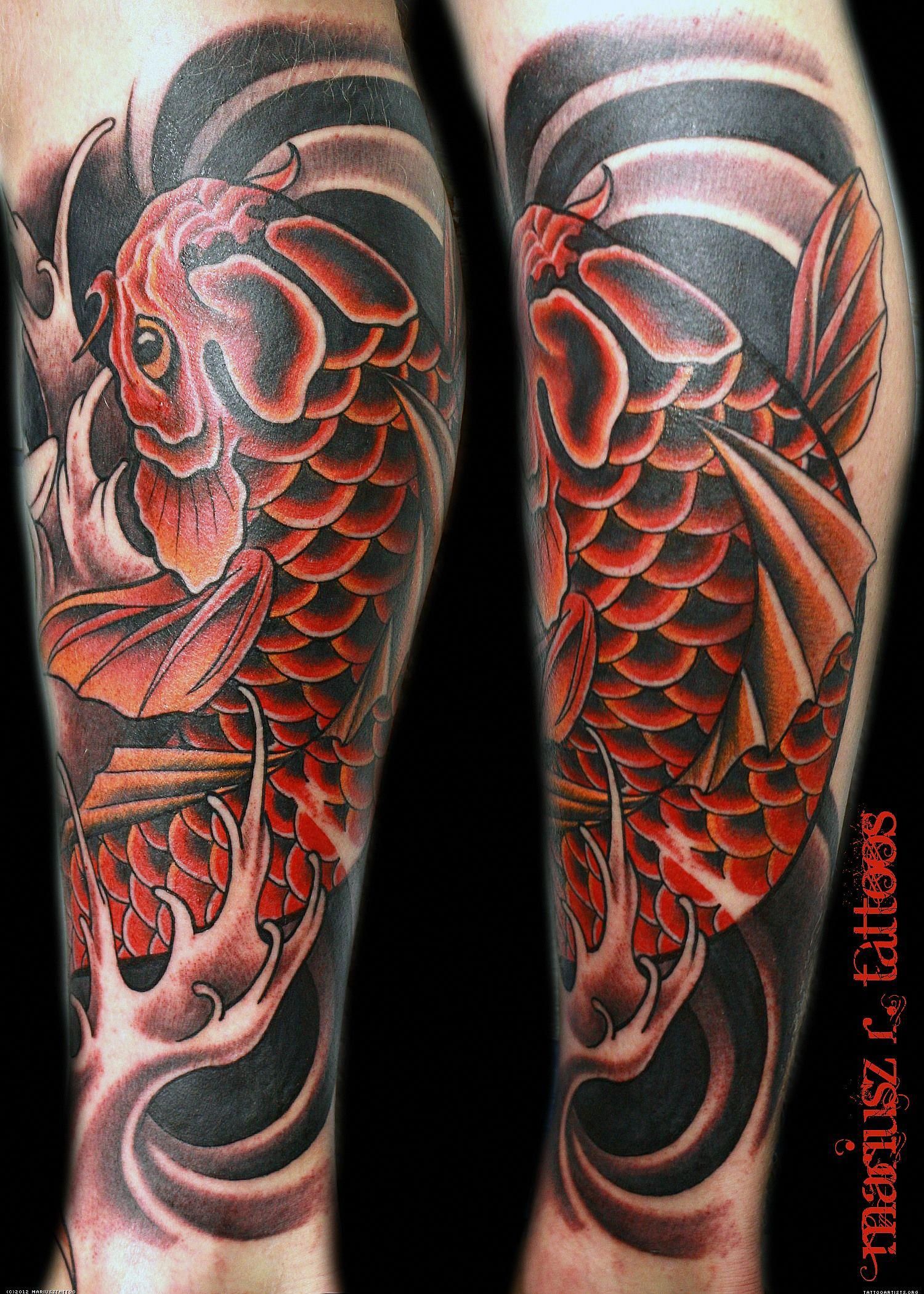 Detail Tato Ikan Koi Di Tangan Nomer 6