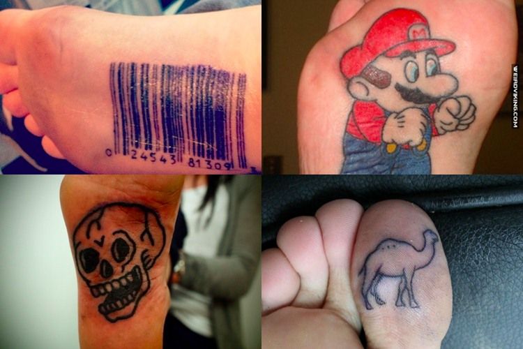 Detail Tato Keren Di Kaki Nomer 25