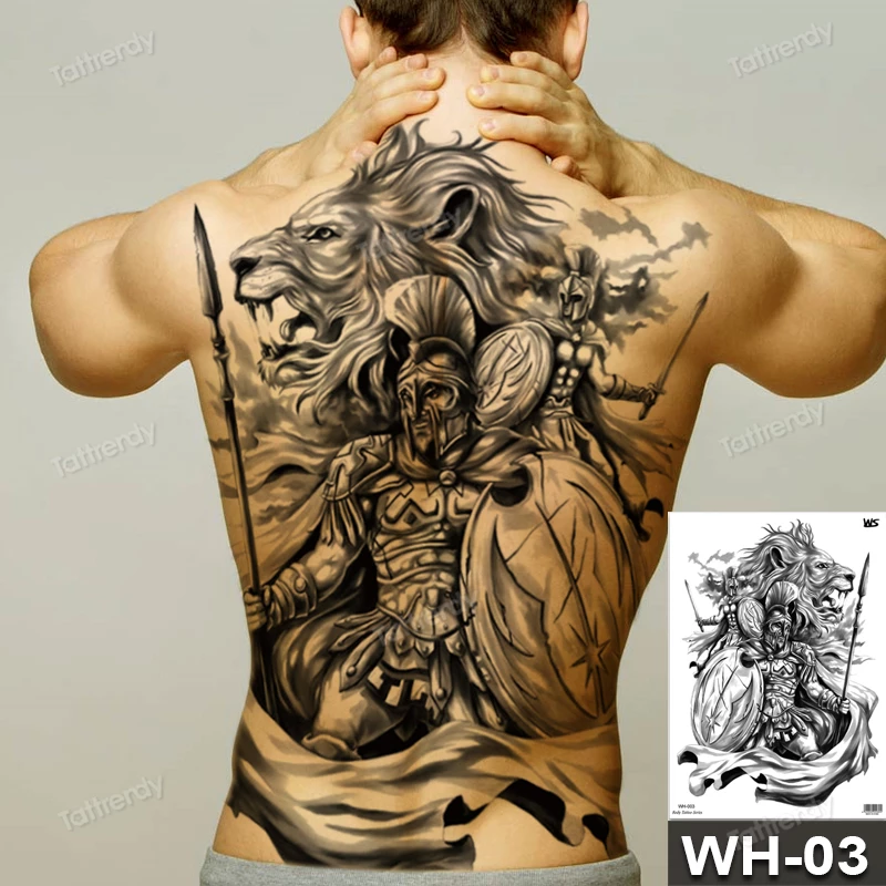 Detail Tato Singa Di Punggung Nomer 14