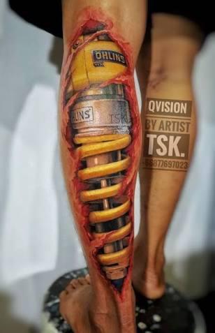 Detail Tatto 3d Di Kaki Nomer 13