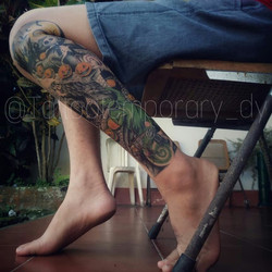 Detail Tatto 3d Di Kaki Nomer 32