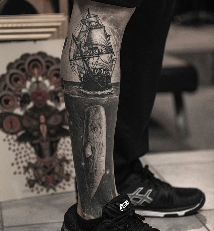 Detail Tatto 3d Di Kaki Nomer 5