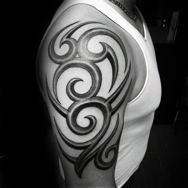 Detail Tatto 3d Tribal Nomer 2