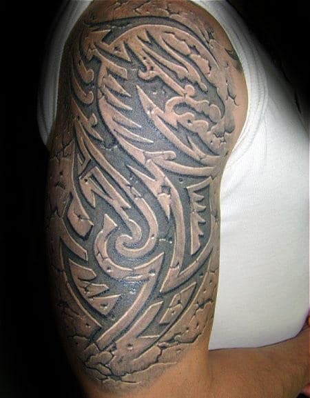 Detail Tatto 3d Tribal Nomer 3