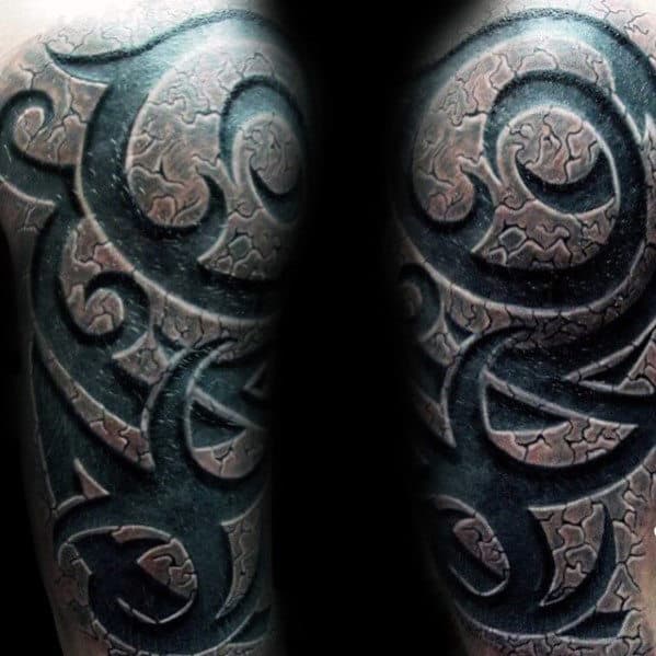 Detail Tatto 3d Tribal Nomer 4