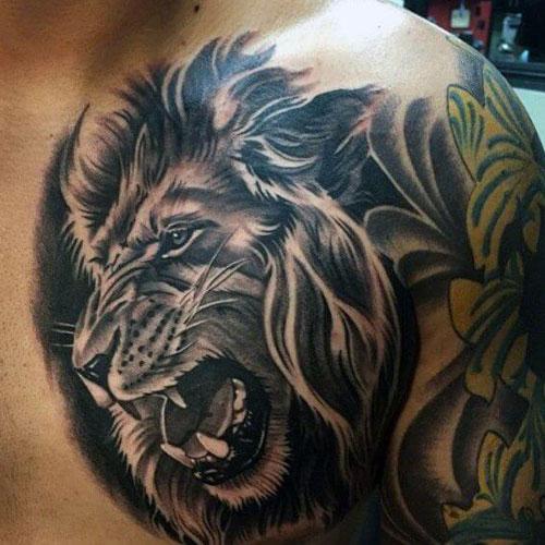 Detail Tatto Singa Nomer 3