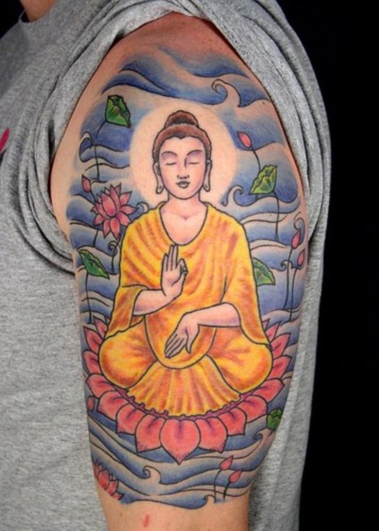 Detail Tattoo Buddha Di Lengan Nomer 44