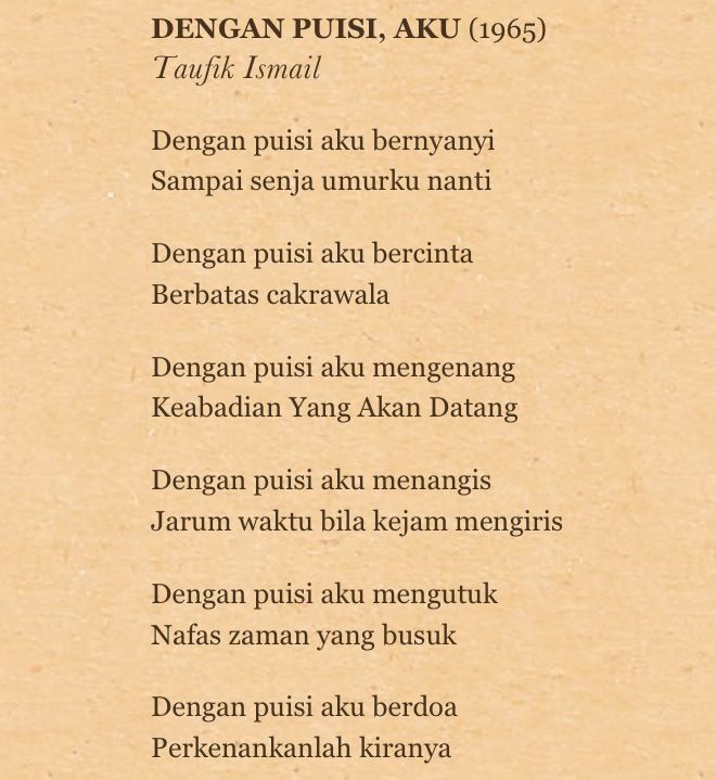 Taufik Ismail Puisi - KibrisPDR