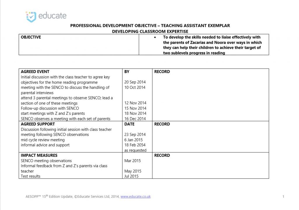 Detail Teacher Appraisal Template Nomer 26